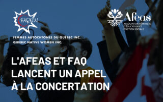 L'AFEAS ET FAQ LANCENT UN APPEL À LA CONCERTATION